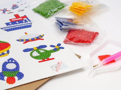 Diamond Painting Sticker - Transportkøretøjer