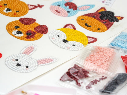 Diamond Painting Sticker - Dyrehoveder 1