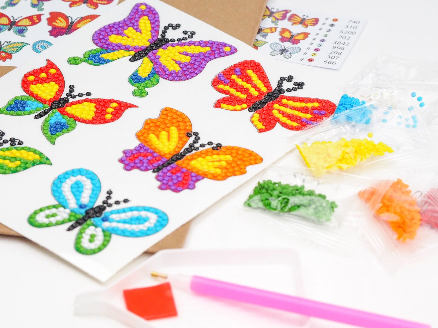 Diamond Painting Sticker - Sommerfugle 1