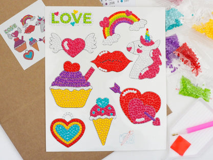 Diamond Painting Sticker - Diamond painting sticker - Hjerter