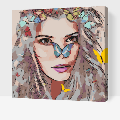 Paint by Numbers - Pige med sommerfuglene