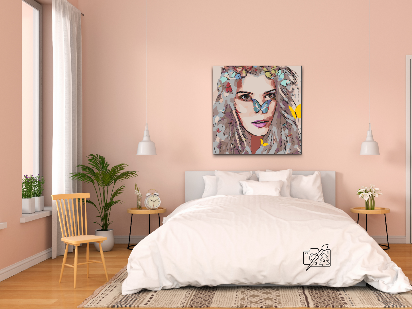 Paint by Numbers - Pige med sommerfuglene
