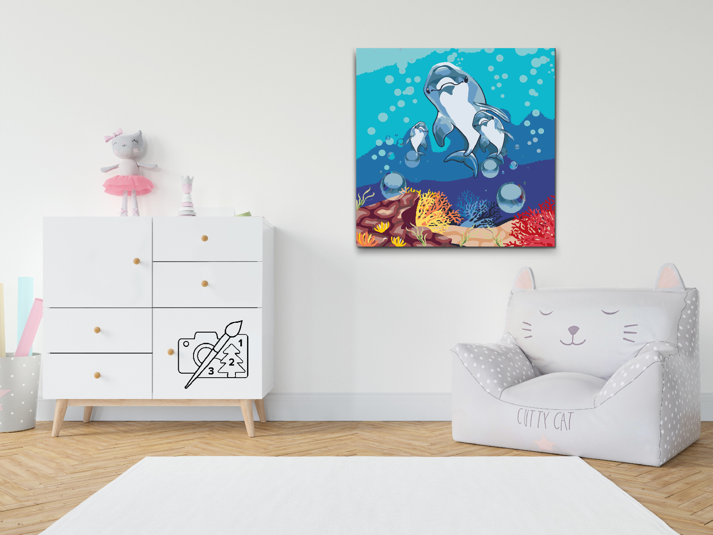 Paint by Numbers - Tegneseriedelfiner