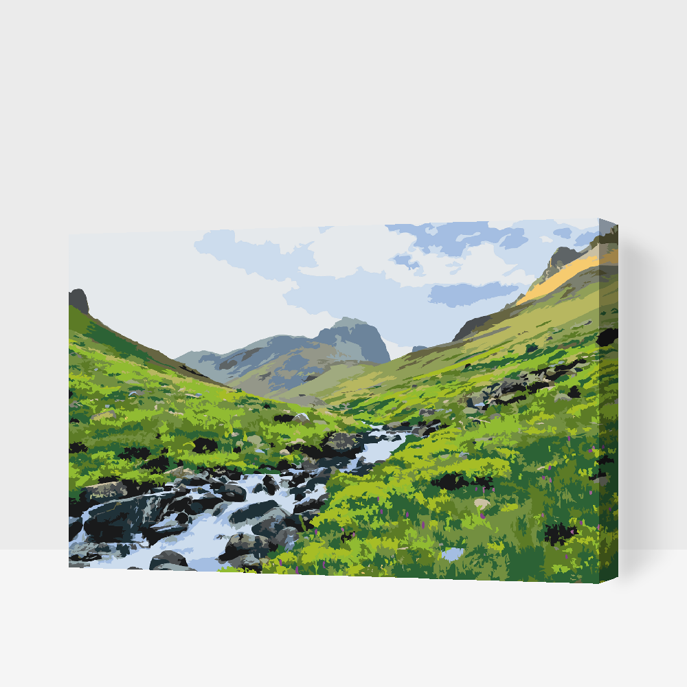 Paint by Numbers - Bjergbækken