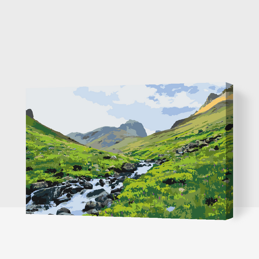 Paint by Numbers - Bjergbækken