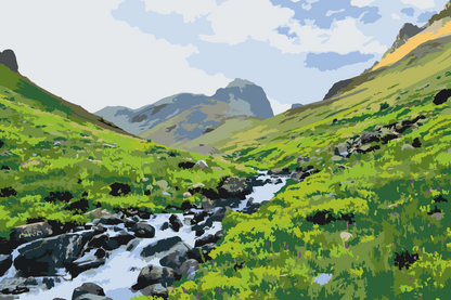 Paint by Numbers - Bjergbækken