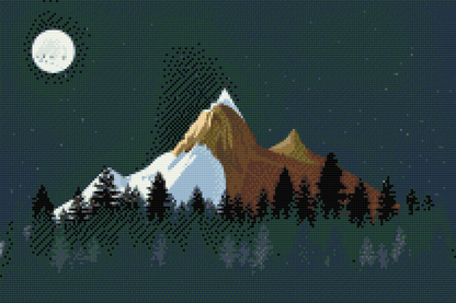 Diamond Painting - Bjerge om natten