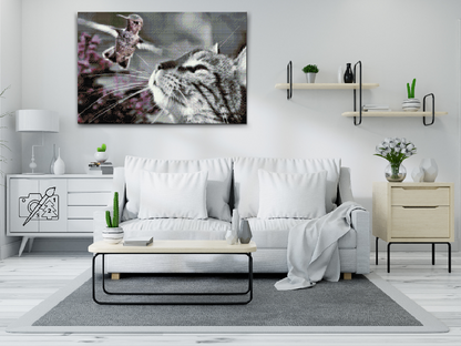 Diamond Painting - Kat og Fugl