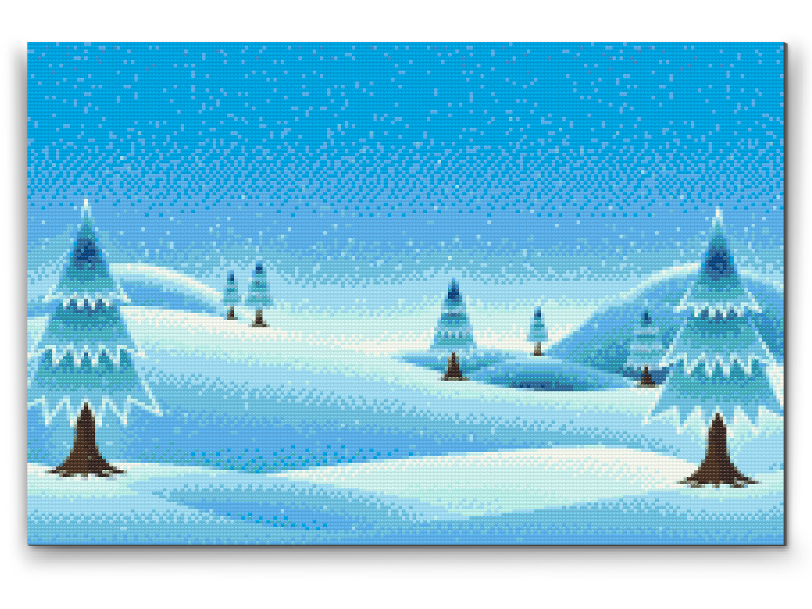 Diamond Painting - Snedækket landskab