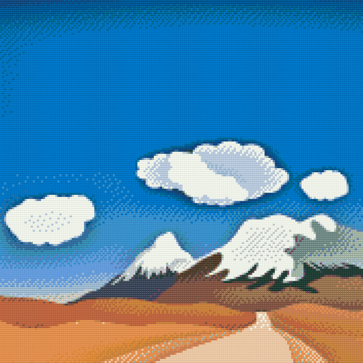 Diamond Painting - Skitsen af bjergene