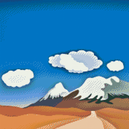 Diamond Painting - Skitsen af bjergene