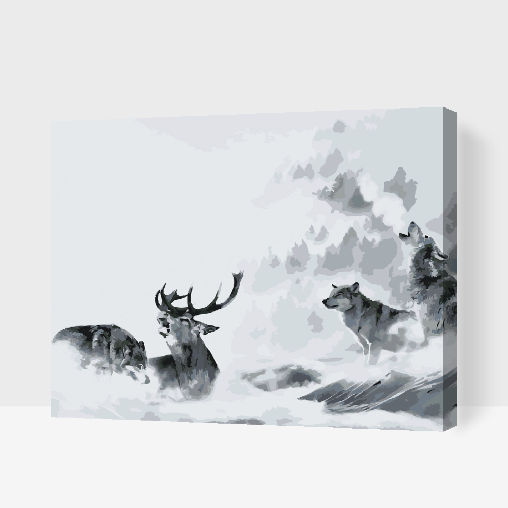 Paint by Numbers - Ulve på jagt