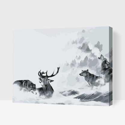 Paint by Numbers - Ulve på jagt