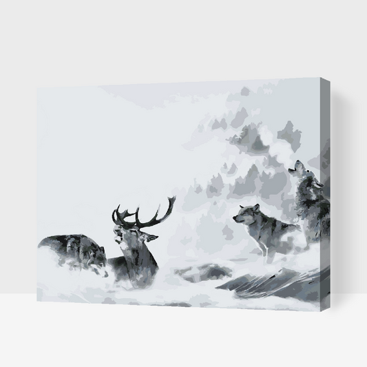 Paint by Numbers - Ulve på jagt