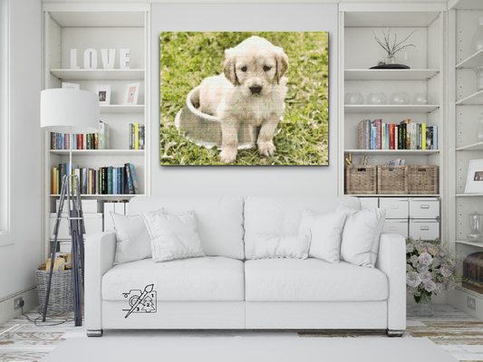 Diamond Painting - Labrador i Bowl