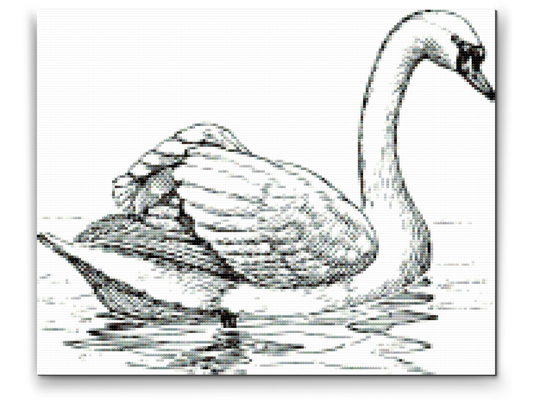 Diamond Painting - Svanen i søen