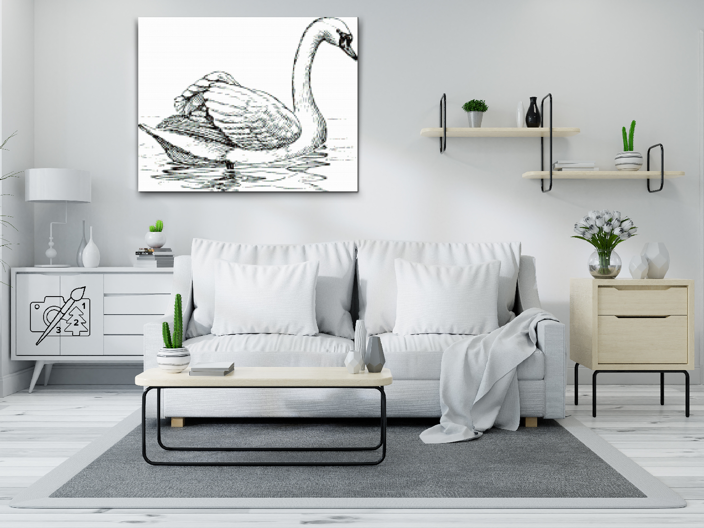 Diamond Painting - Svanen i søen