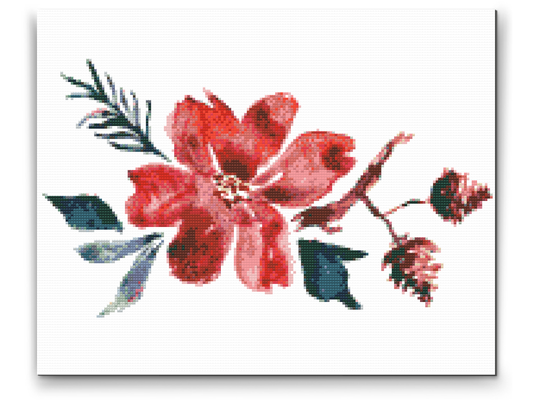 Diamond Painting - Skitsen af blomsten