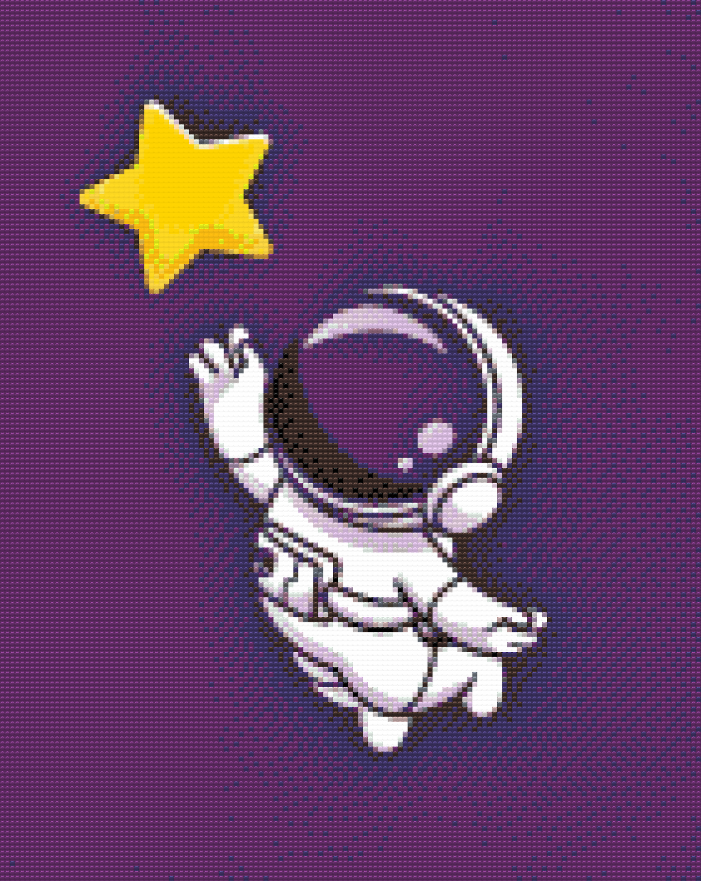 Diamond Painting - Astronaut inden for rækkevidde af en stjerne