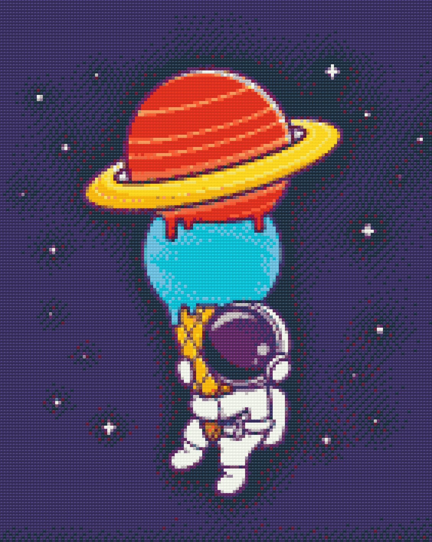 Diamond Painting - Astronaut med Planetkegle