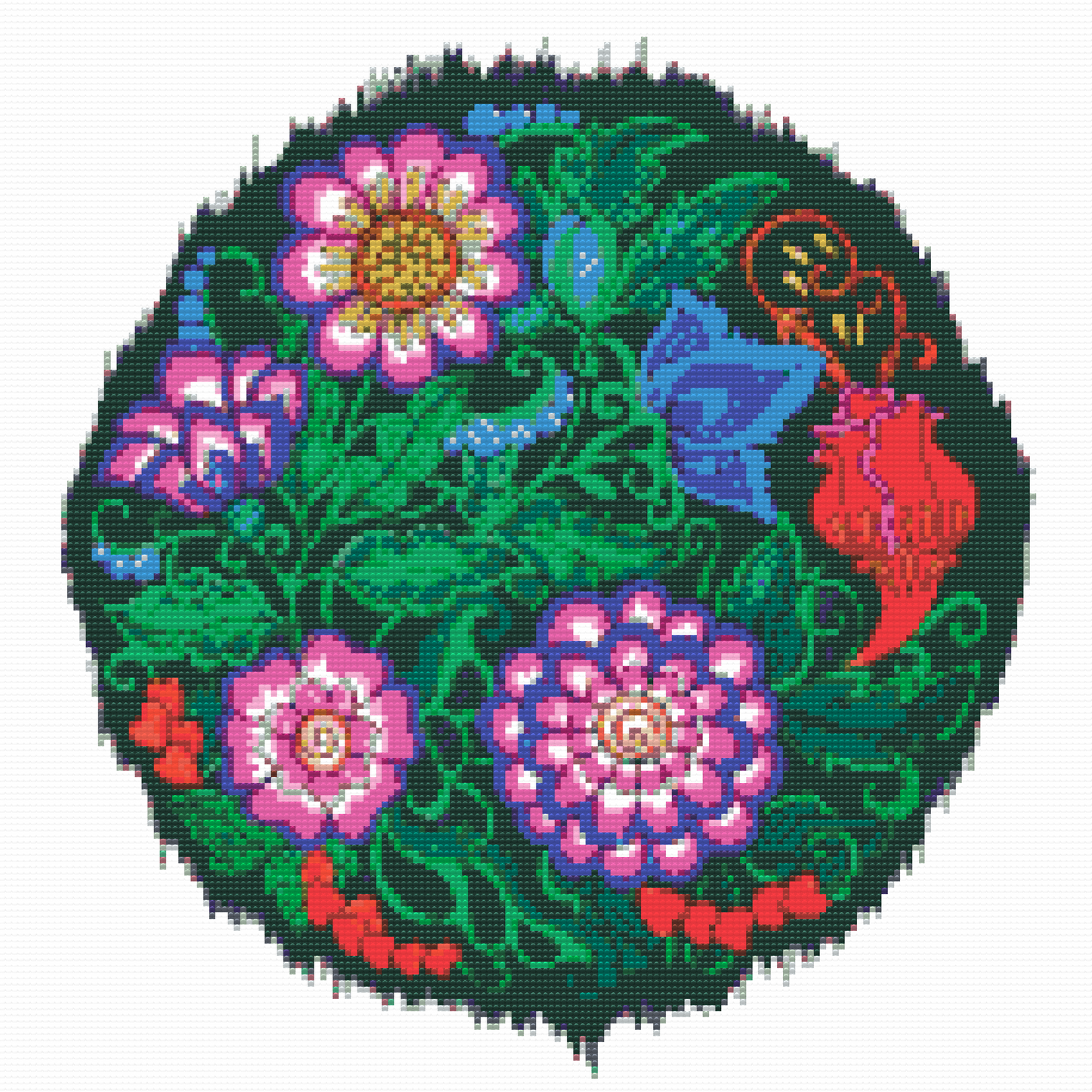 Diamond Painting - Mandala med blomster