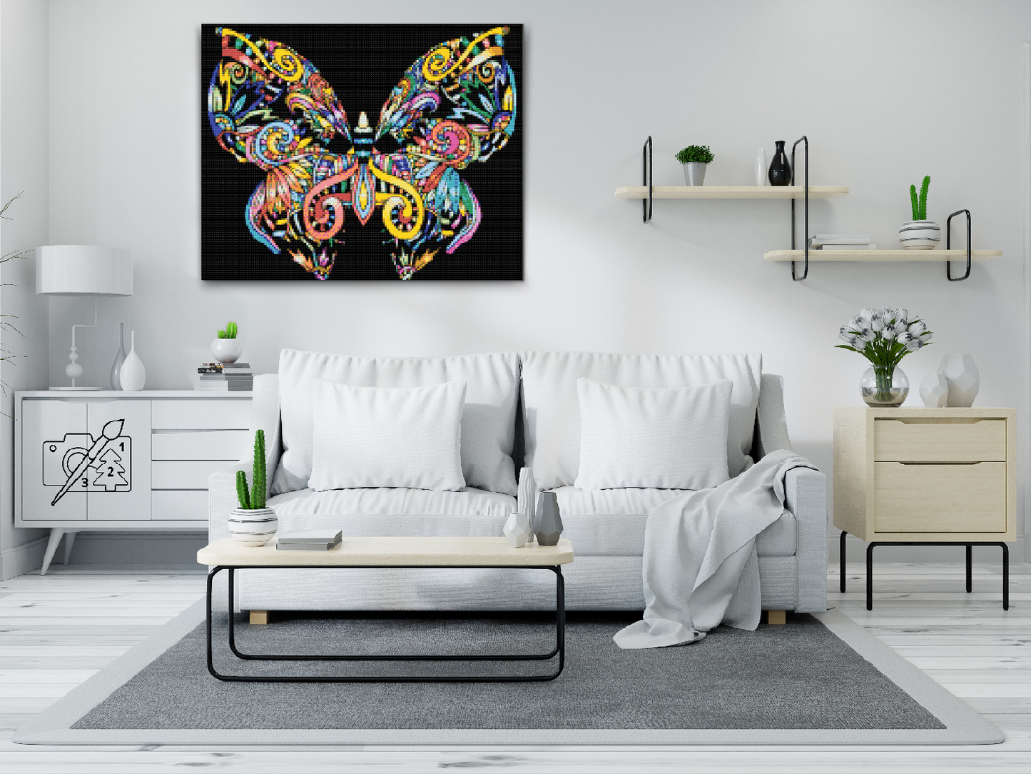 Diamond Painting - Sommerfuglemandalaen