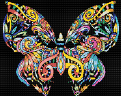 Diamond Painting - Sommerfuglemandalaen