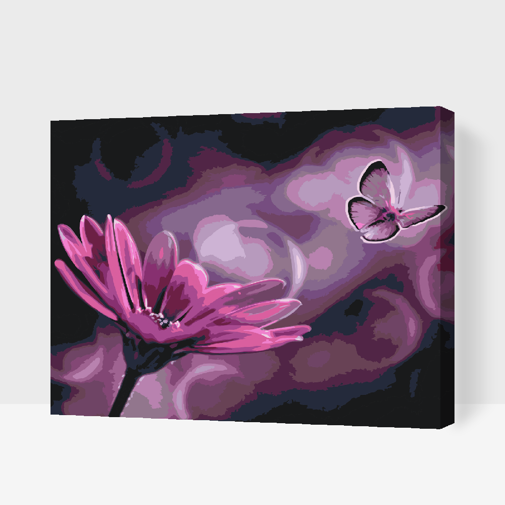 Paint by Numbers - Butterfly og Gerbera