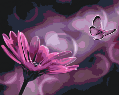 Paint by Numbers - Butterfly og Gerbera