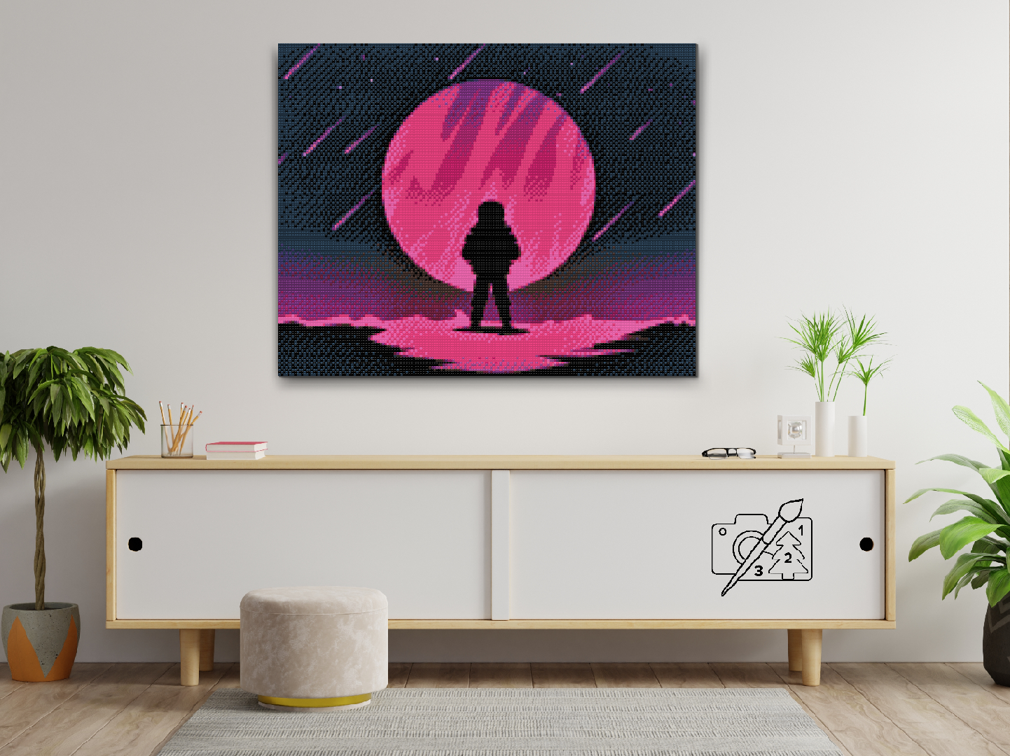 Diamond Painting - Astronaut på Månen