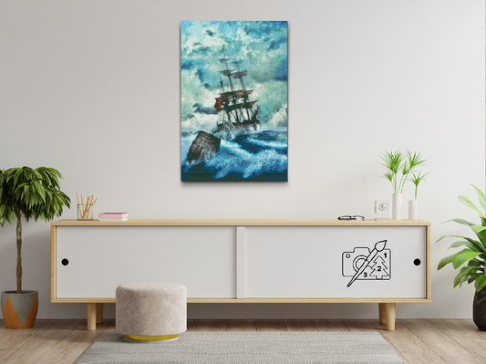 Diamond Painting - Båd i Storm 3