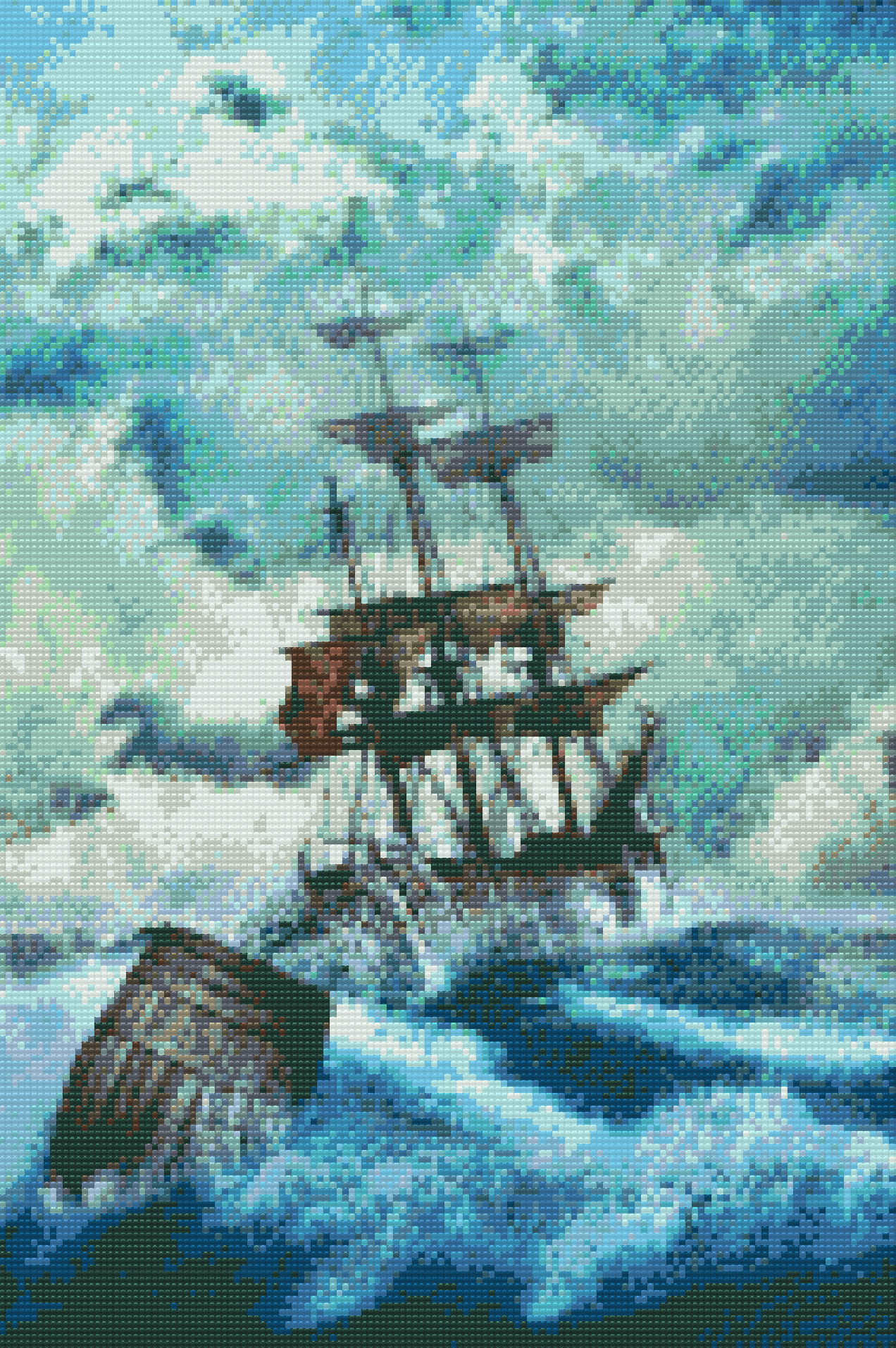 Diamond Painting - Båd i Storm 3