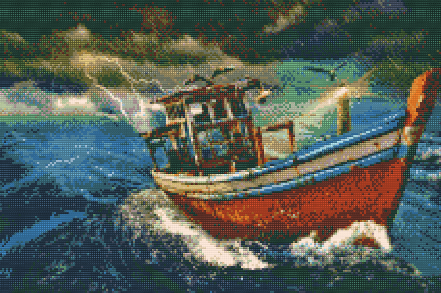 Diamond Painting - Båd i Storm 4