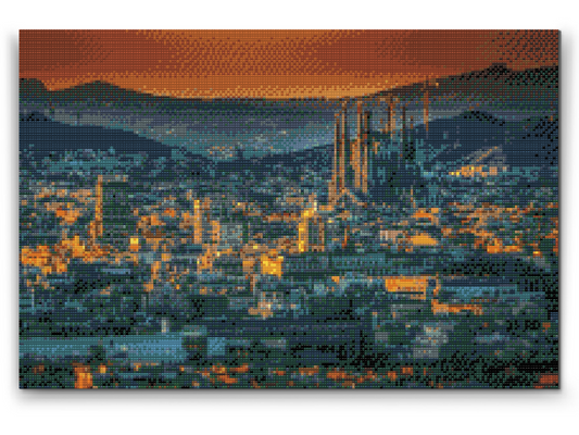 Diamond Painting - Udsigt over Barcelona