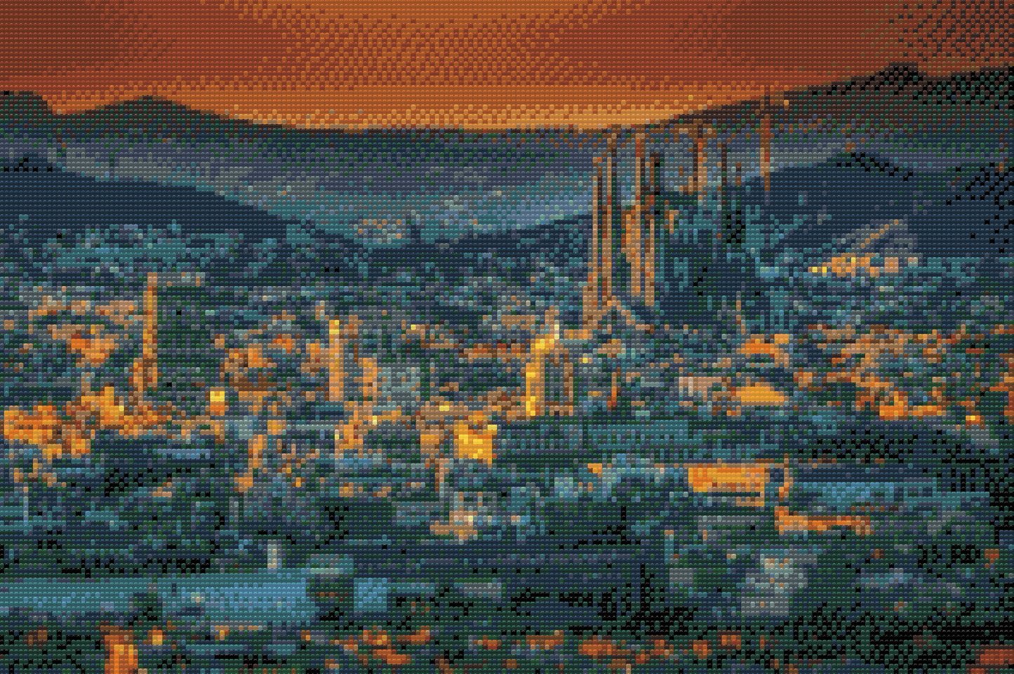 Diamond Painting - Udsigt over Barcelona