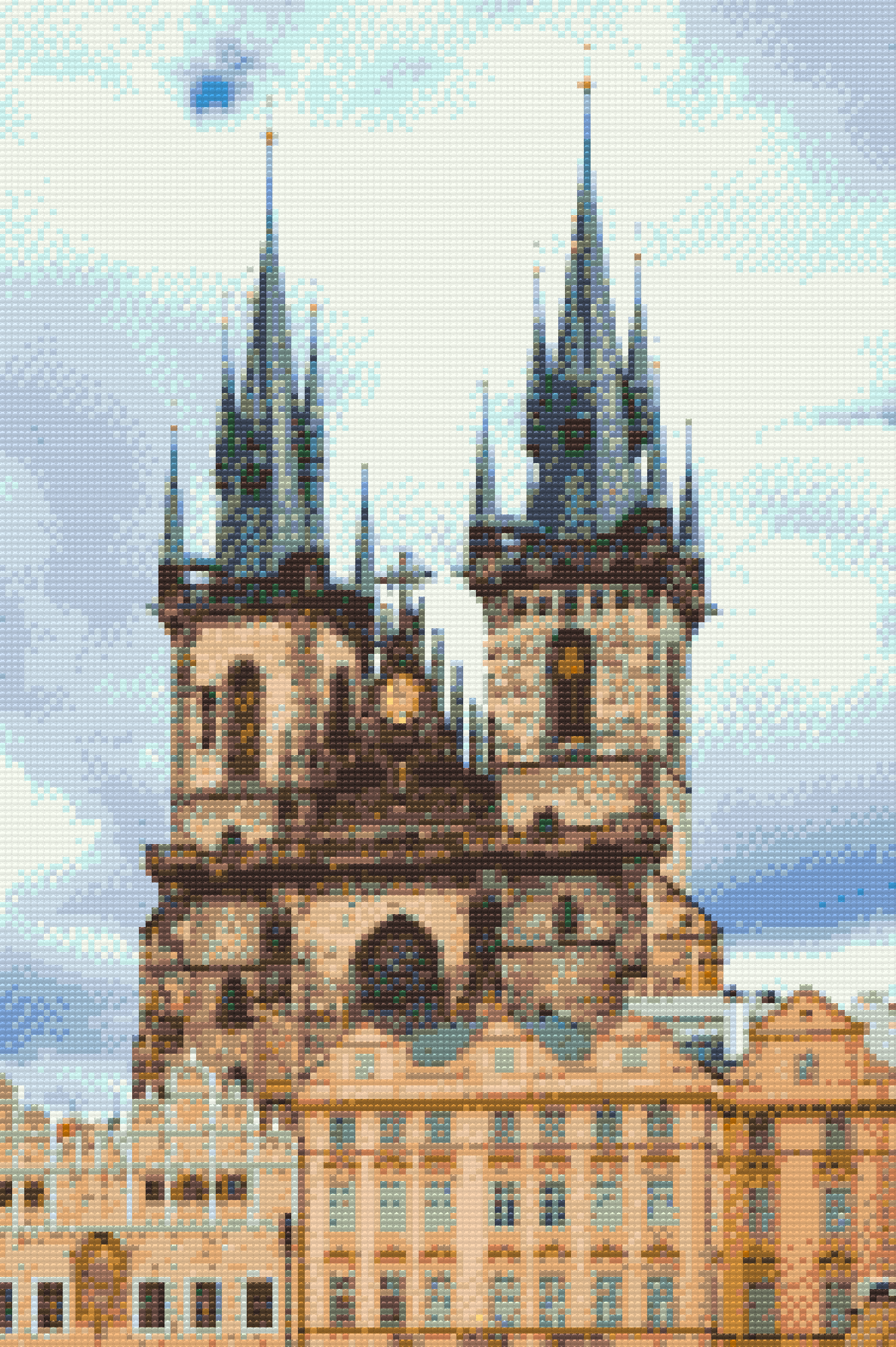 Diamond Painting - Vor Frue Kirke før Týn