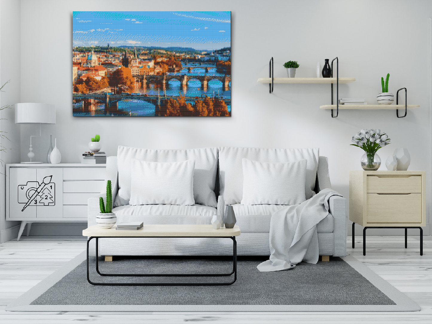 Diamond Painting - Udsigt over Prag
