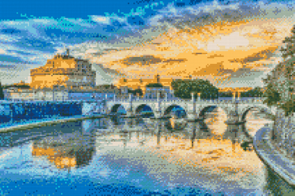 Diamond Painting - St. Angelo-broen i Rom