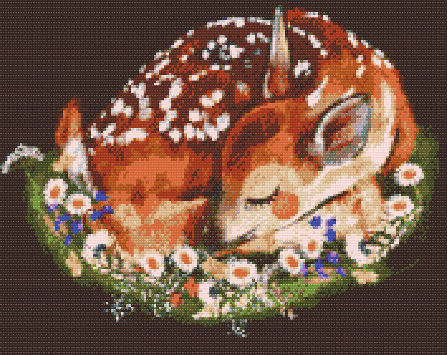 Diamond Painting - Rådyr blandt blomsterne