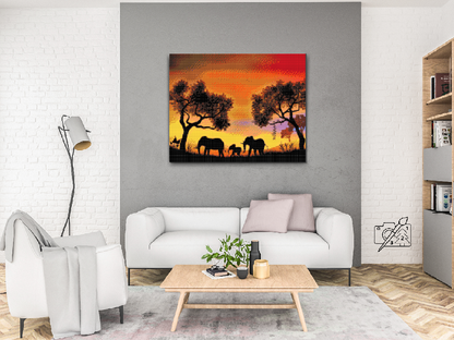 Diamond Painting - Elefantfamilien