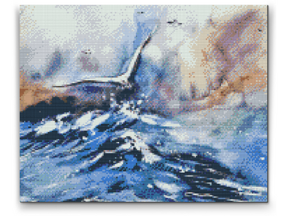 Diamond Painting - Måge, der flyver over havet