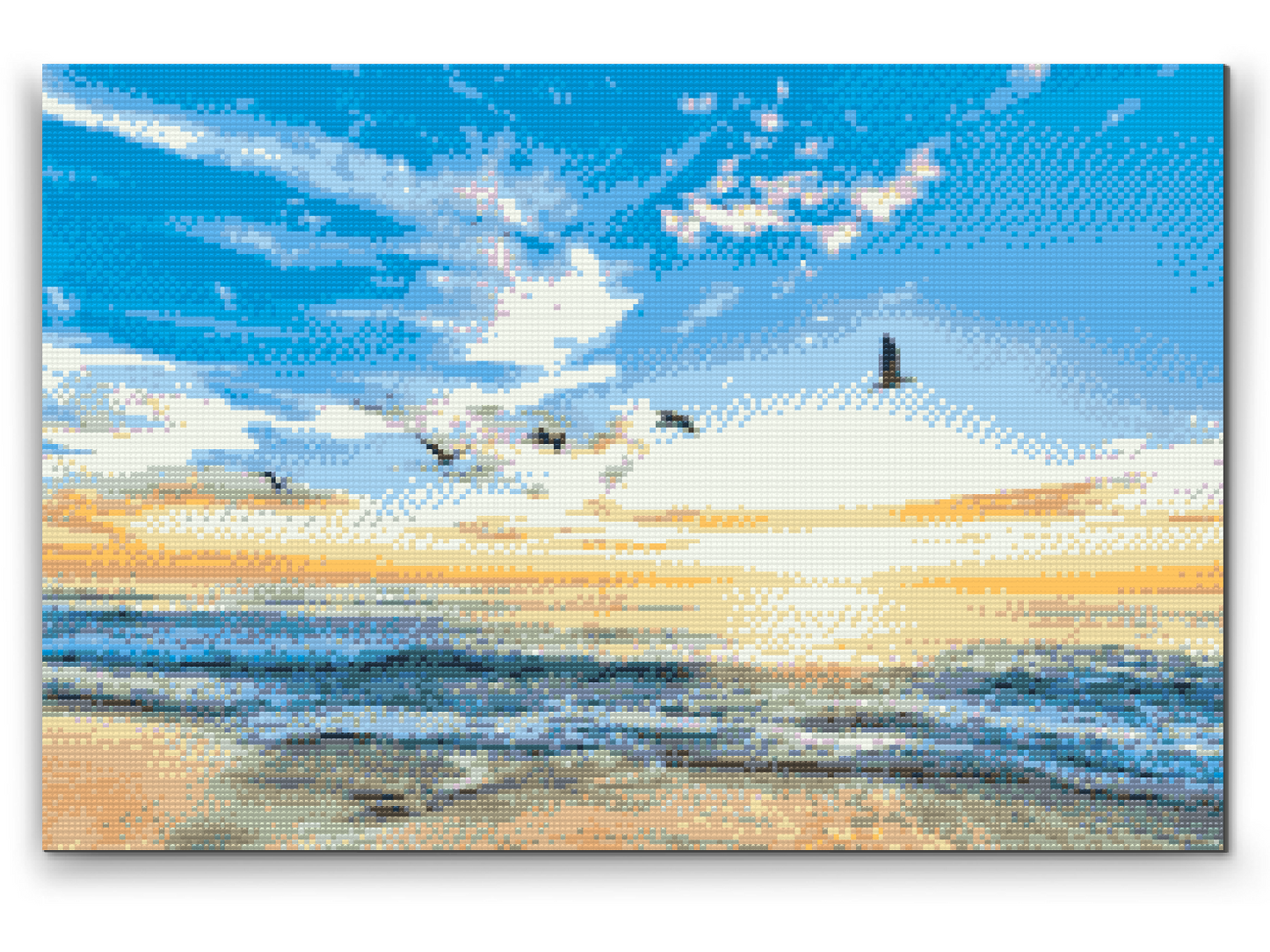Diamond Painting - Fugle, der flyver over havet
