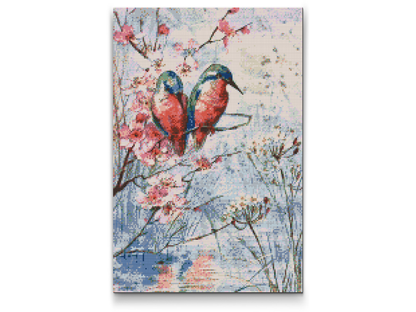 Diamond Painting - Fugle på en gren