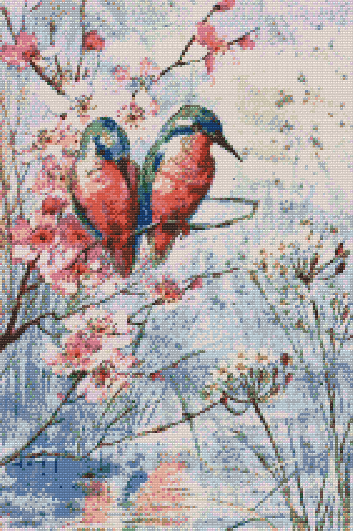 Diamond Painting - Fugle på en gren