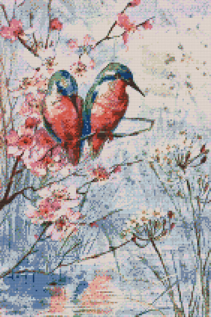 Diamond Painting - Fugle på en gren