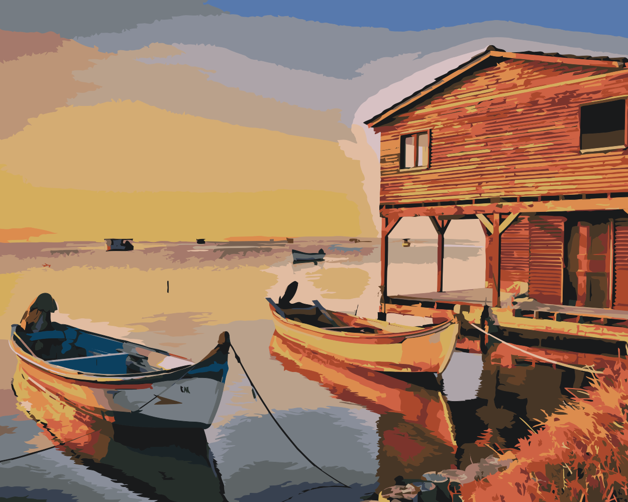 Paint by Numbers - Både og træhus