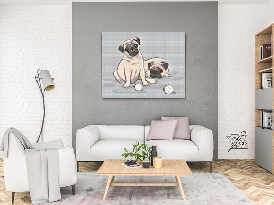 Diamond Painting - Mopser med små kugler
