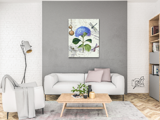 Diamond Painting - Hortensia og guldsmede