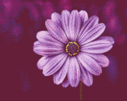 Diamond Painting - Gerebera i lilla farve