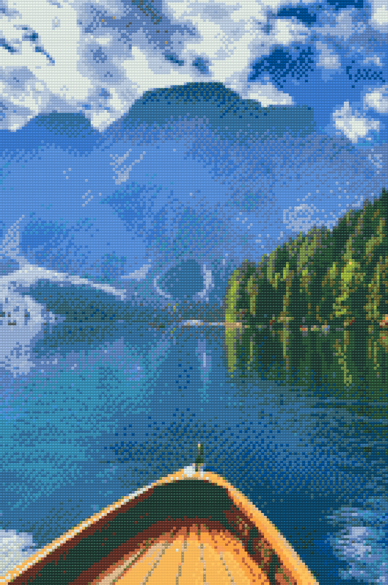Diamond Painting - Lago di Braies, Italien